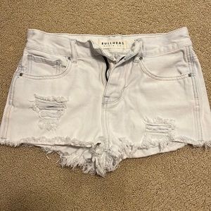 Bullhead Denim Co Distressed High Rise Jean Shorts